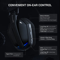 Wireless Gaming Headphones with Mic for PC, PS5 & Xbox by Snagg A Gaming Headset