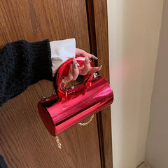 Golden Cylinder Acrylic Evening Clutch by Snagg It Purses