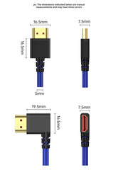 8K/4K Spring Coiled HDMI Cable with Elbow – For Digital Camera, Stabiliser & Monitor