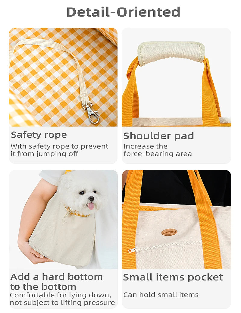 Portable Dog & Cat Carrier, Breathable Travel Tote with Foldable Nest by Snagg A Pet Handbag
