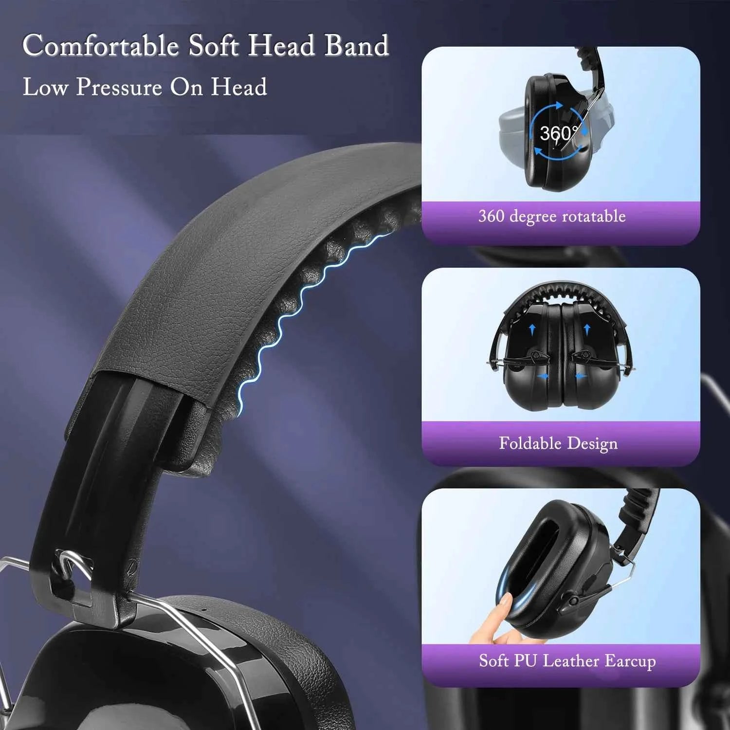 Adjustable foldable earmuffs – image 2