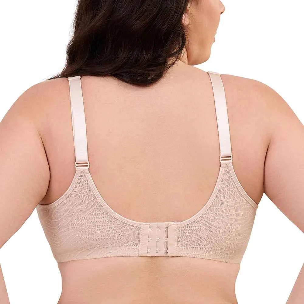 Plus Size Floral Lace Minimizer Bra | Underwire Full Coverage Unpadded High Support