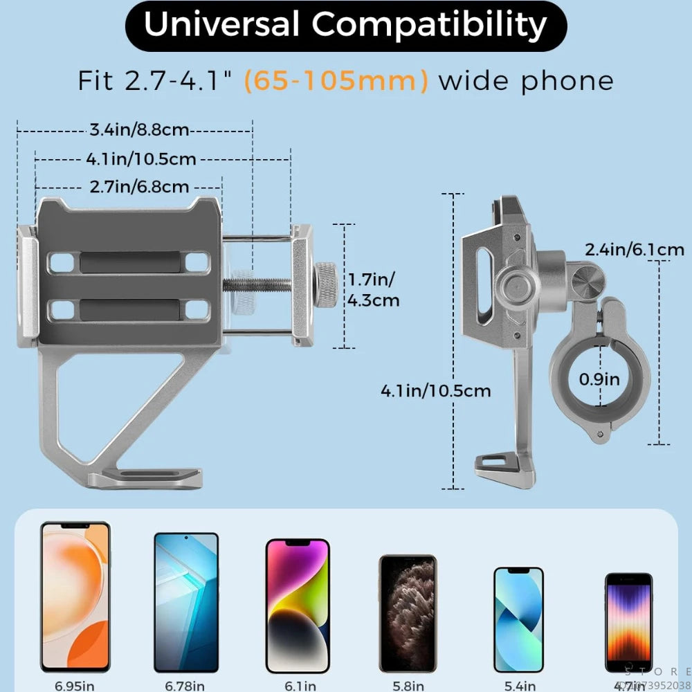 Aluminum Motorcycle Phone Holder by Snagg A Phone Holder