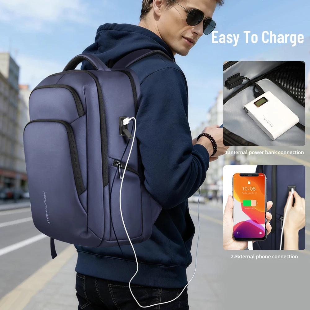 Waterproof Business Travel Backpack 17.3" with USB Port