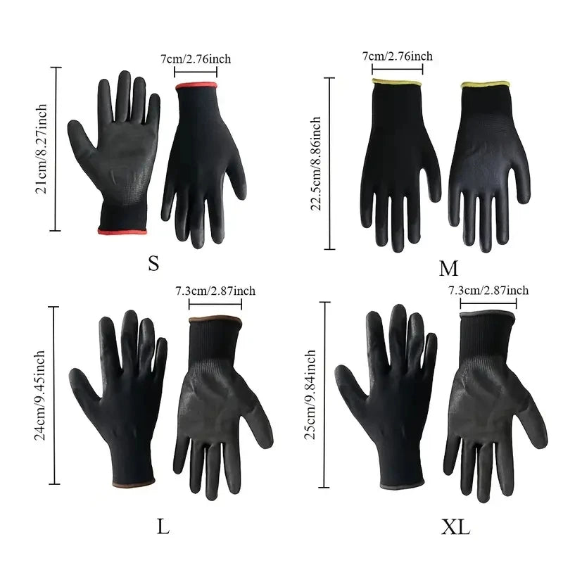 12 Pairs Protective Work Gloves by Snagg A Gloves