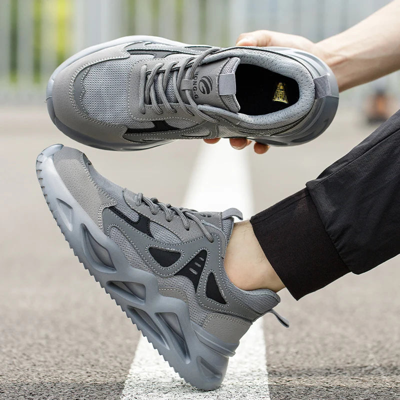 Lightweight Safety Shoes – Men Steel Toe Work by Snagg A Shoes