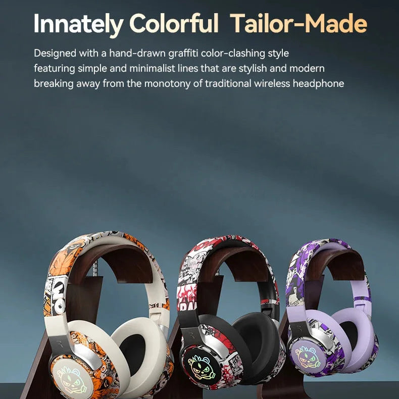 Wireless Bluetooth Headphones | Over-Ear Gaming Headset with Mic (Long Playtime) by Snagg A Headphone