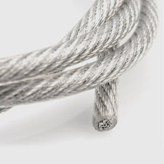 1mm PVC Transparent Coated Steel Wire Rope 7×7 | Flexible Soft Cable 20/50/100M Hanging Line