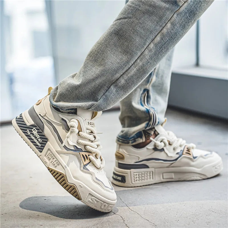 Men’s Thick-Soled Casual Shoes – All-Season Comfort Board Sneakers by Snagg A Shoes