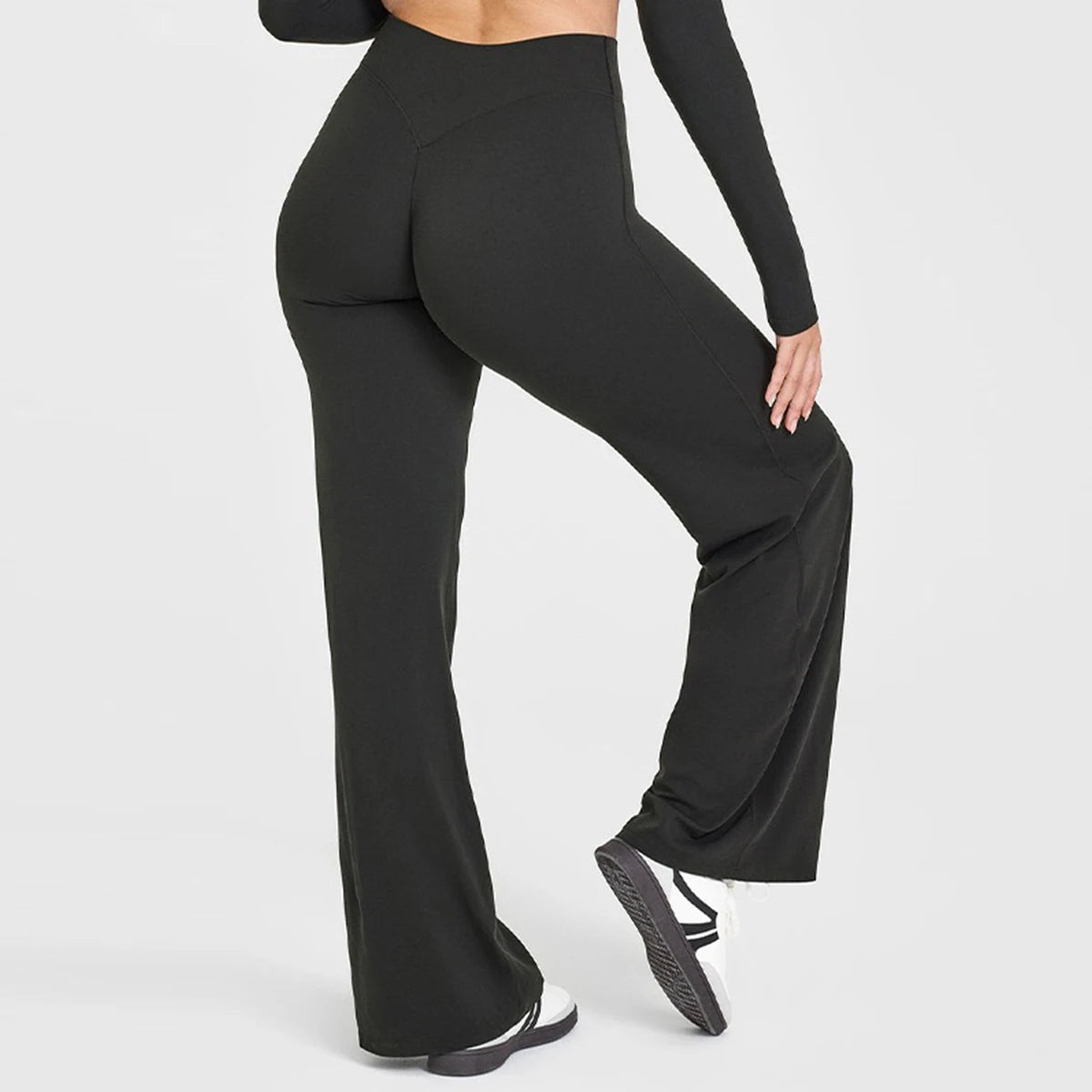 Women's Flared Wide-Leg Yoga Leggings | Seamless Breathable Fitness Versatile Casual Pants