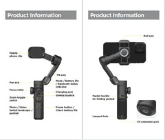 3-Axis Handheld Gimbal Stabilizer SmartXE for Smartphone by Snagg A Phone Holder