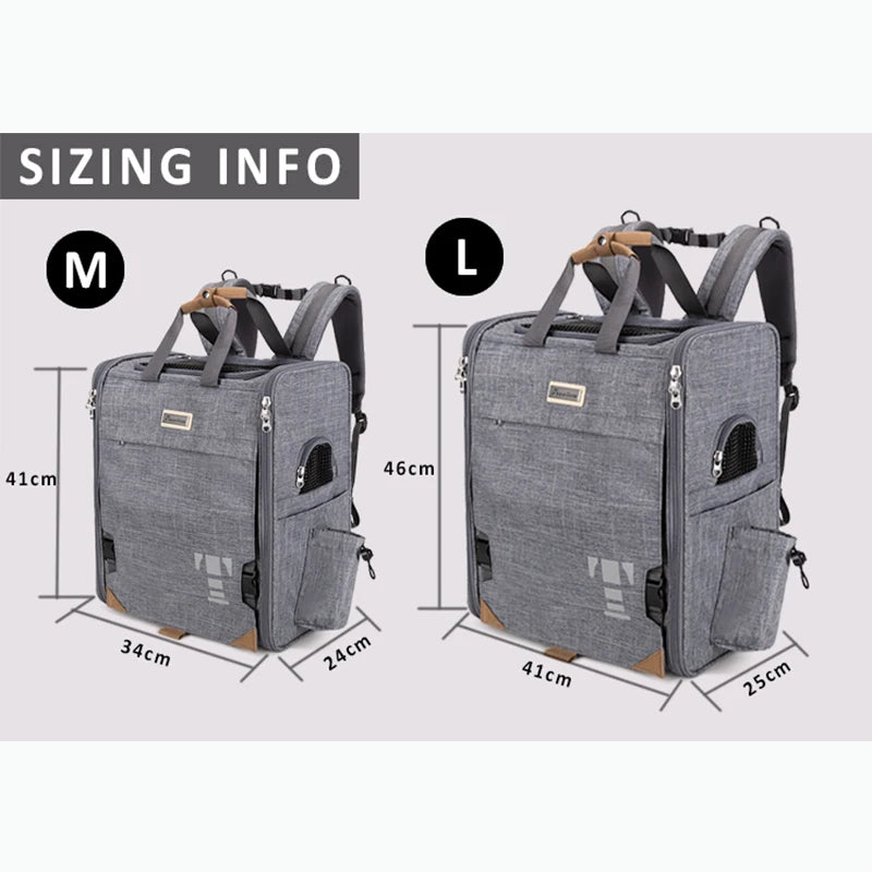 Premium Pet Carrier with Breathable Mesh by Snagg A Pet Backpack