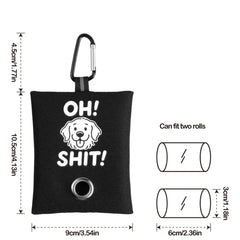 Funny "OH SH*T" Pet Waste Bag Holder | Durable Oxford Fabric Leash Dispenser