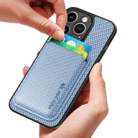 Carbon Fiber Style PU Leather MagSafe Case for iPhone 17 Air / Series (LM2) by Snagg A Phone Case