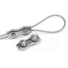 Waterproof Stainless Steel Wire Rope Clips M2–M6 | Single/Double Grip Cable Clamps Chuck Lock 1–5pcs