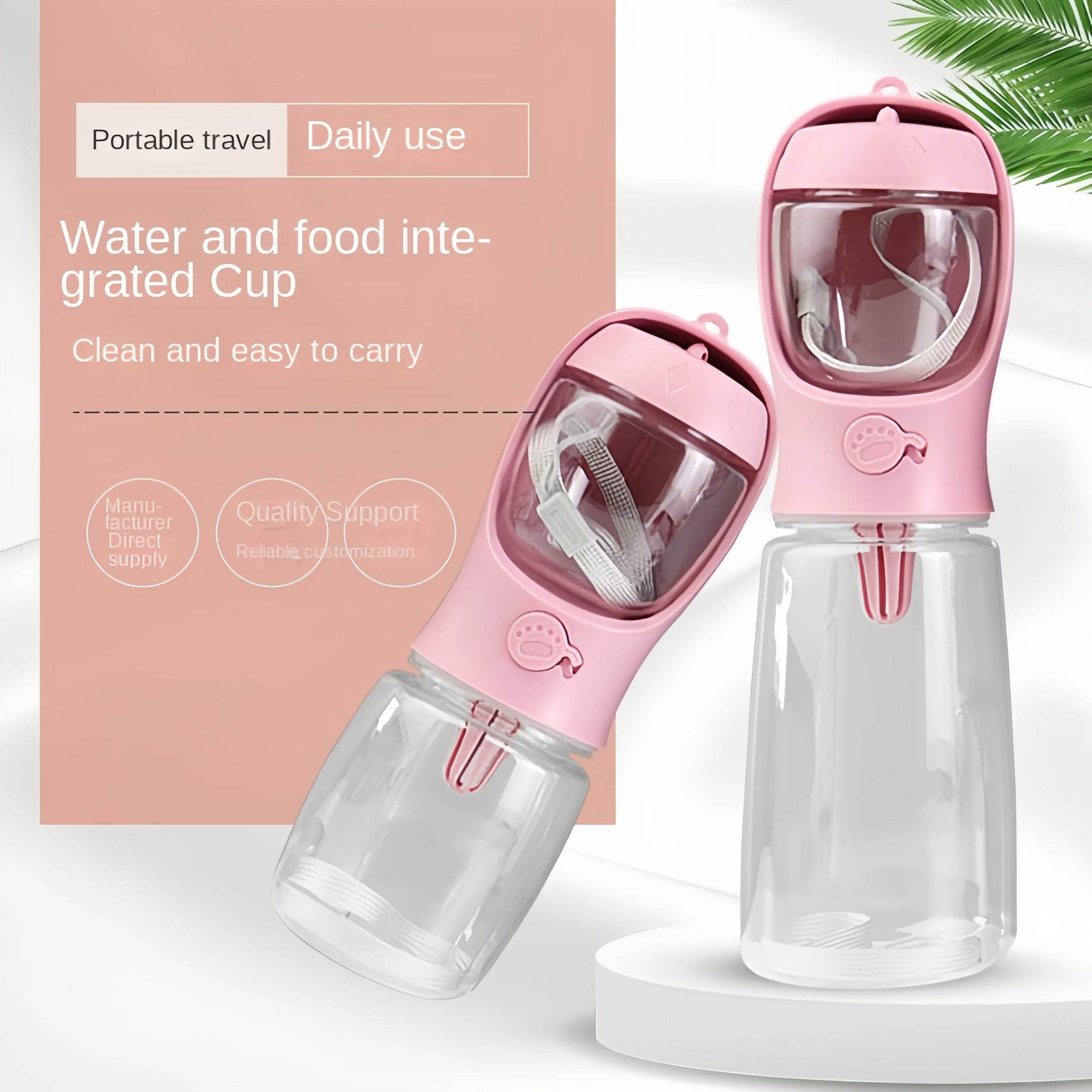 2-in-1 Portable Pet Water Bottle & Food Container - SnaggIt