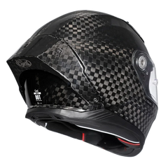 Carbon Fiber Pattern Full Face Motorcycle Helmet by Snagg A Motorcycle Helmet