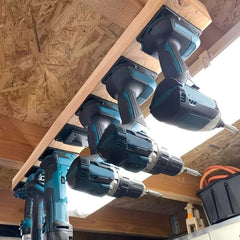 Cordless Drill & Power Tool Wall Mount Holder Compatible with Makita, DeWalt, Bosch & Milwaukee 18V Tools