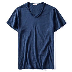 Combed Cotton V-Neck Tee | Essential Summer Fitness & Daily Top