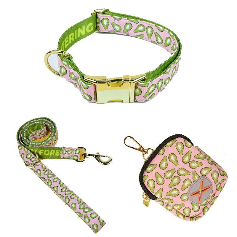 Adjustable Dog Collar & Leash Set with Waste Bag - SnaggIt