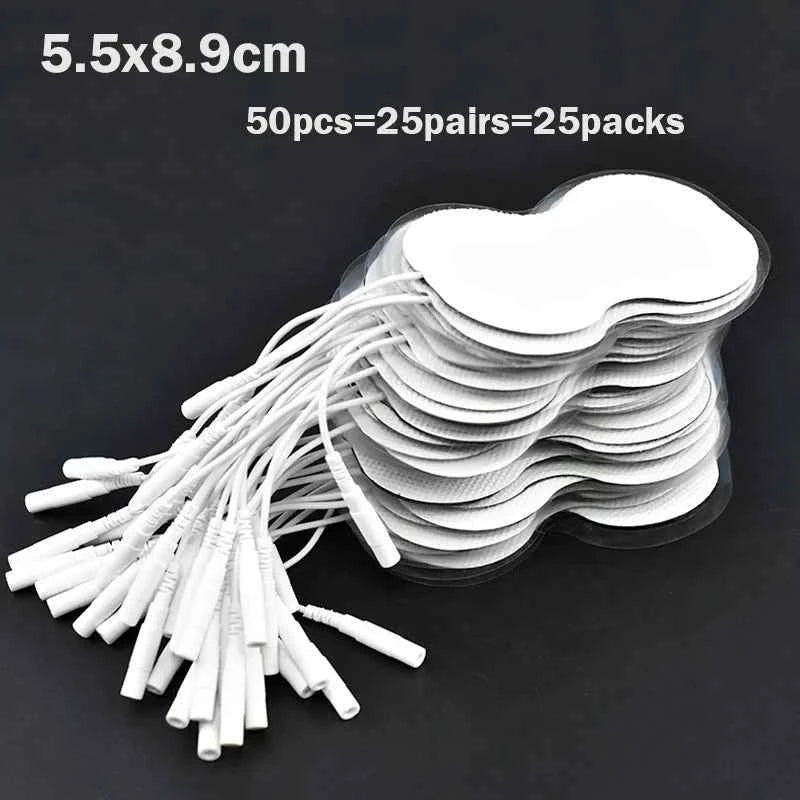 Reusable TENS/EMS Electrode Pads – Self-Adhesive Gel Therapy Patches (20–100 Pack)