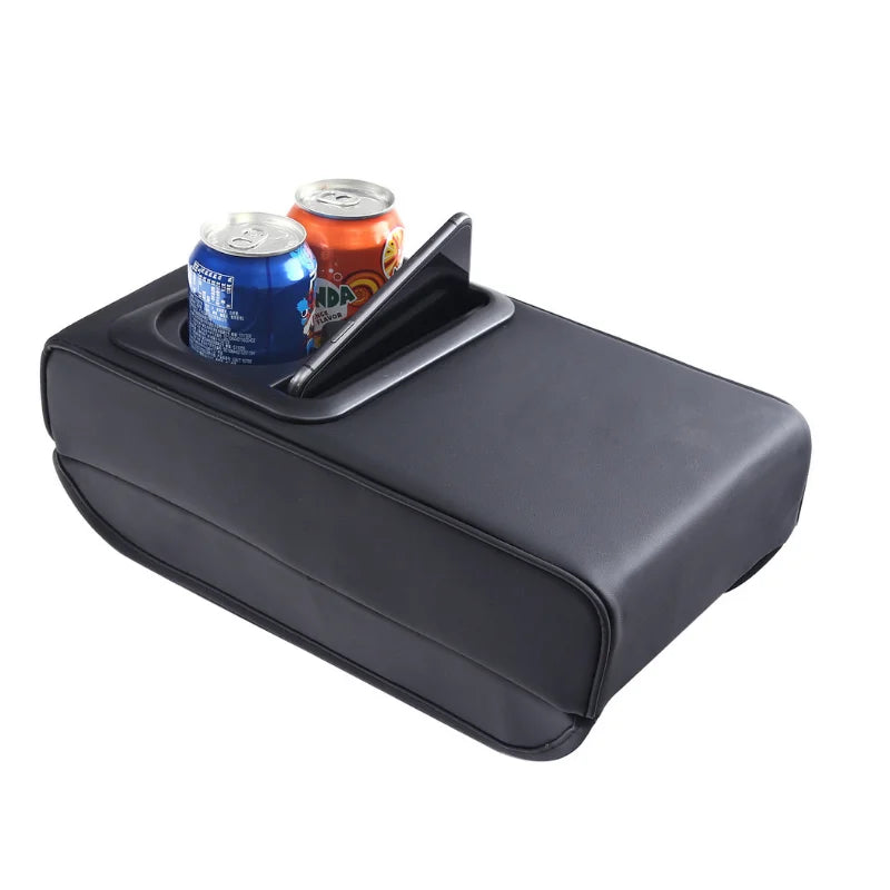 Armrest Box Cushion Pad with Dual Cup Holders by Snagg An Armrest