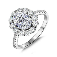 2ct Oval Teal Moissanite Ring - SnaggIt