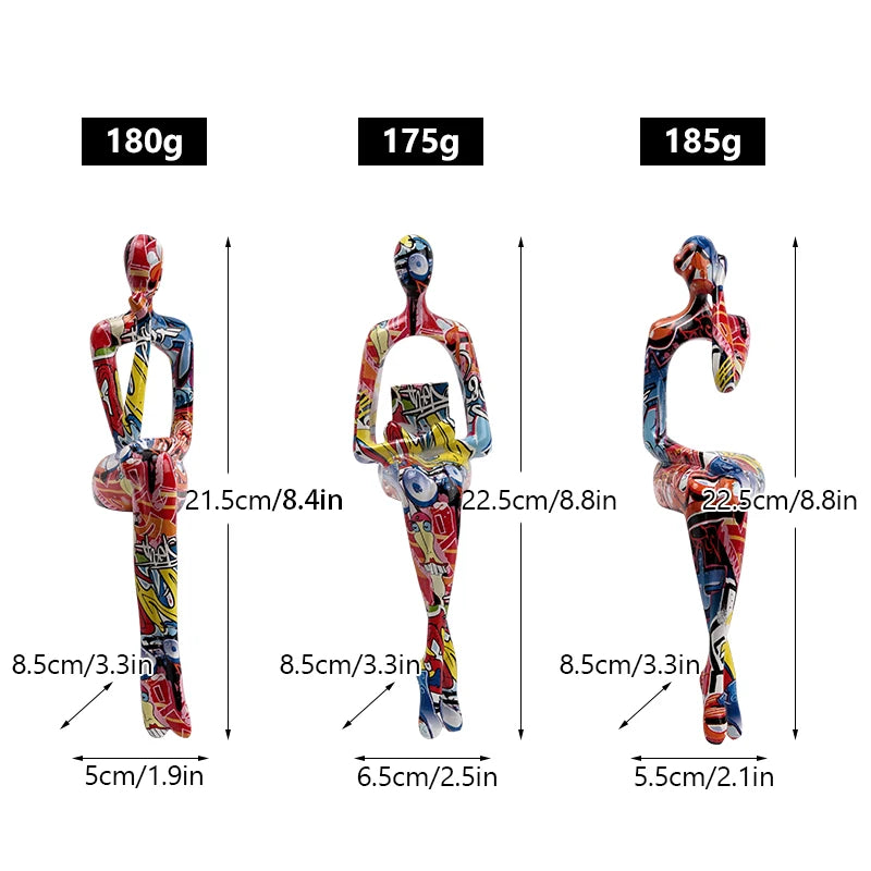 Graffiti Abstract Figurine – Modern Pop Art Sculpture by Snagg A Sculpture