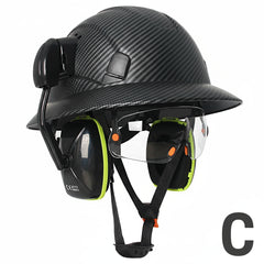 Full Brim Safety Helmet with Built In Goggles Earmuffs by Snagg A Safety Helmet
