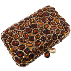 Brown Crystal Evening Clutch - SnaggIt