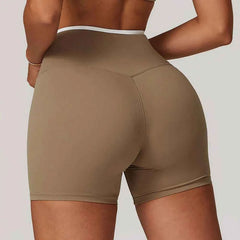 Women's V-Waist High Waist Yoga Shorts | Breathable Running Cycling Gym Fitness Workout