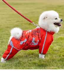 Puffer Dog Snow Suit – Full-Cover Belly Winter Overalls for Small Dogs (Boy & Girl)