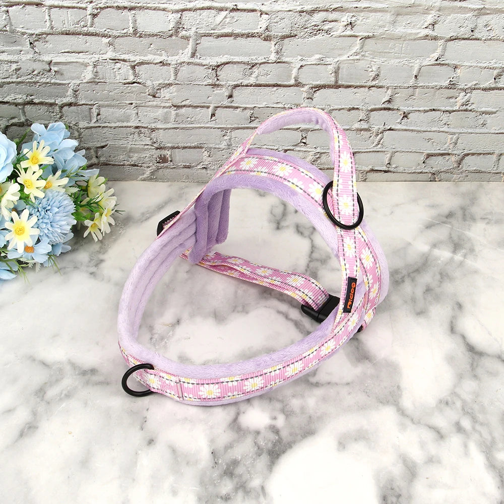 Floral Dog Harness – No Pull, Reflective & Warm by Snagg A Harness