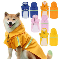 Waterproof Hooded Dog Raincoat with Reflective Strap by Snagg A Raincoat