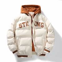 Men’s Color-Block Hooded Down Jacket by Snagg A Jacket