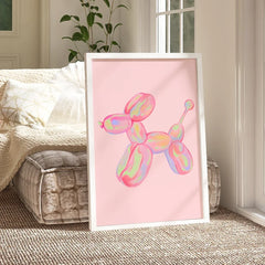 Modern Preppy Balloon Dog Canvas Print by Snagg A Print