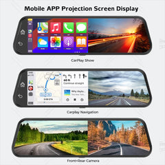4K Smart Rearview Mirror | Wireless CarPlay & Android Auto Dash Cam