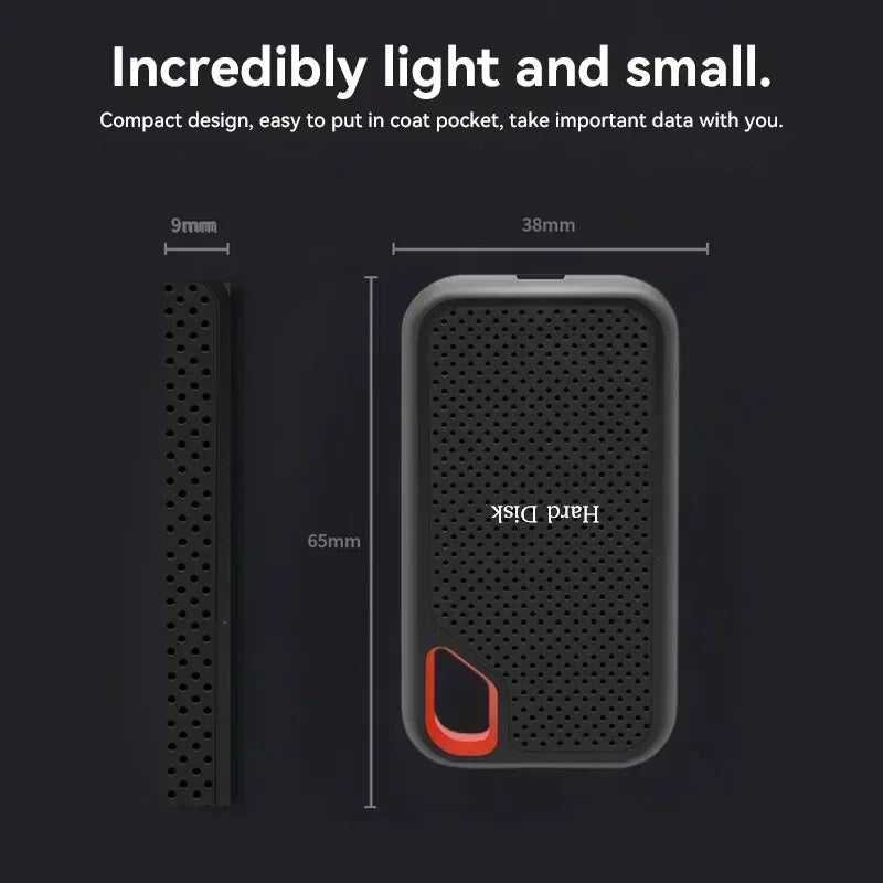 Portable SSD 1TB/2TB High Speed External for Laptops, Phones & Mac Devices by Snagg An External