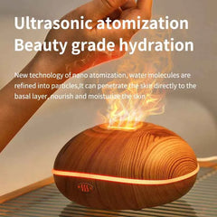 Small Aroma Humidifier flame Equipped with colorful lighting function