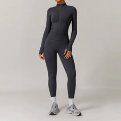 Women's 2/3-Piece Seamless Yoga Tracksuit | Gym Sports Bra & Leggings Fitness Set Sportswear