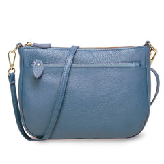 100% Genuine Leather Small Flap Crossbody Bag – Simple Women's Shoulder Purse & Messenger Wallet