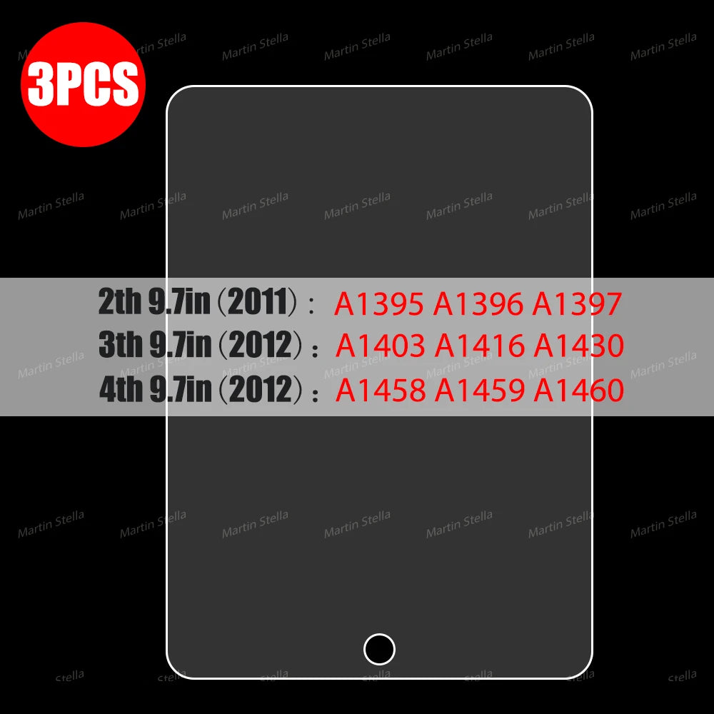 9H 3pcs Tempered Glass Screen Protector For iPad Pro 11 10th 9th Generation 8th 7 6 5 4 3 2 by Snagg A Screen Protector