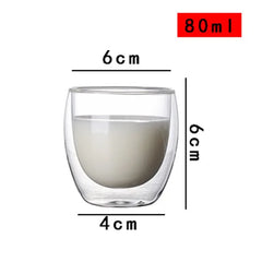 Heat Resistant Double Wall Glass Mug For Coffee Fans by Snagg A Cup
