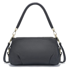 Genuine Leather Pillow Handbag – Simple High-Quality Small Shoulder & Crossbody Bag for Women
