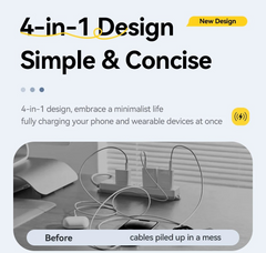 4 in 1 Magnetic Wireless Charger Stand For Apple