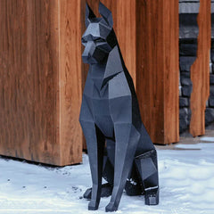 3D Doberman Papercraft Sculpture by Snagg A Sculpture