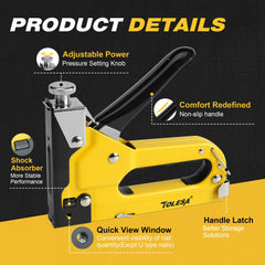 Heavy Duty 4 in 1 Manual Staple Gun Kit