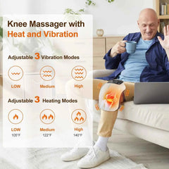 Cordless Knee Massager with Heat & Vibration – Joint Relief Therapy Device