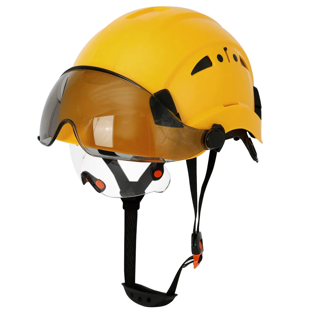 Vented construction safety helmet with built-in visor – image 32