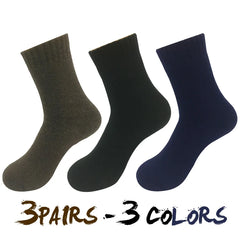 Men’s Vintage Wool Knit Socks, Thick Winter Cashmere Blend